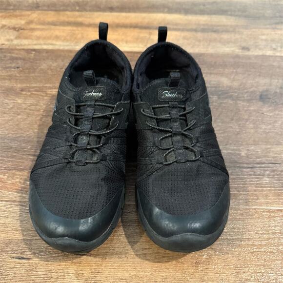 Skechers Black Slip-On Sneakers 9 Memory Foam Comfortable Casual Walking READ - Picture 3 of 11